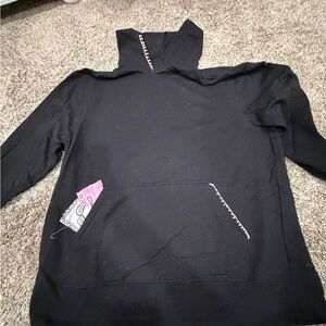 Gildan Black Hoodie with Pink Stitching